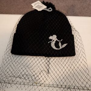 Disney Black Beanie with White Ariel Motif